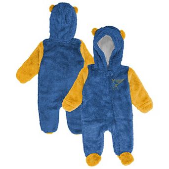 Infant & Newborn Outerstuff Blue St. Louis Blues Stay Napping Fleece Bunting Full-Zip Sleeper