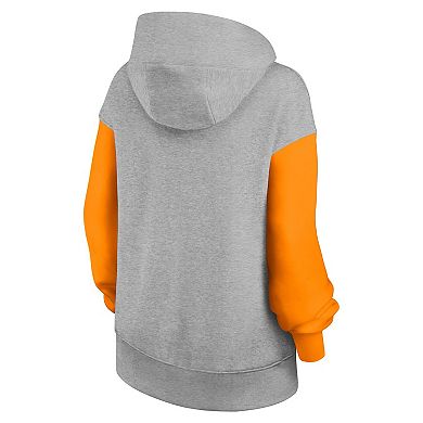 Women's Nike Heather Gray/Tennessee Orange Tennessee Volunteers Oversized Legacy Phoenix Pullover Hoodie