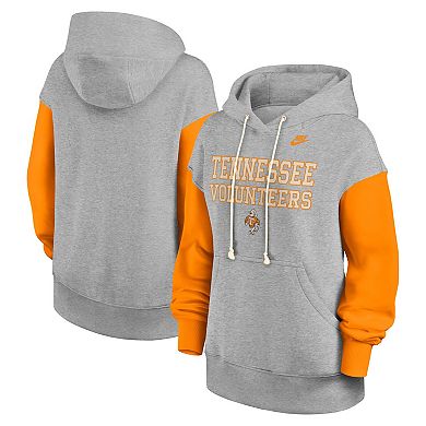 Women's Nike Heather Gray/Tennessee Orange Tennessee Volunteers Oversized Legacy Phoenix Pullover Hoodie