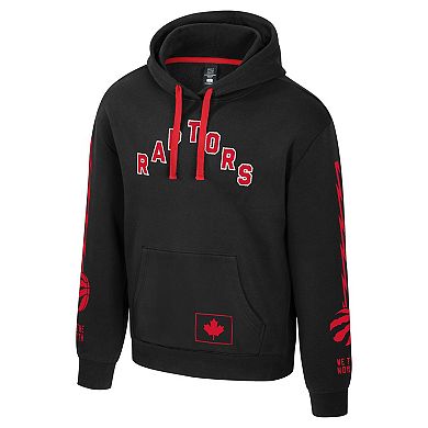 Unisex Stadium Essentials Black Toronto Raptors City Star Hoodie