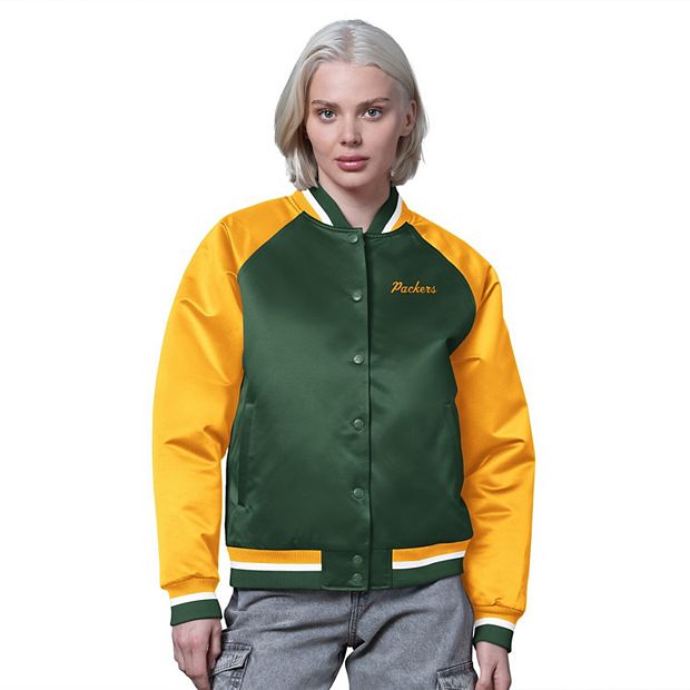 HOLTS Sporting Goods グリーンジャケット 40 ヴィンテージ Women's Starter Green/Gold Green Bay Packers Satin Full-Snap