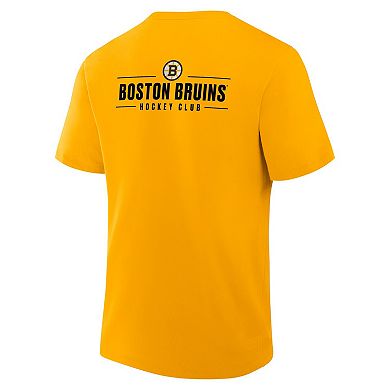 Men's Fanatics Gold Boston Bruins Crash The Net Legacy T-Shirt