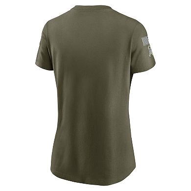 Women's Nike Olive Miami Dolphins 2025 Salute to Service Sideline T-Shirt