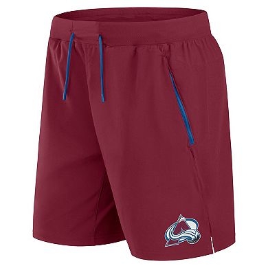 Men's Fanatics Burgundy Colorado Avalanche Authentic Pro Rink Performance Shorts