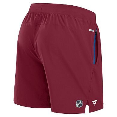 Men's Fanatics Burgundy Colorado Avalanche Authentic Pro Rink Performance Shorts