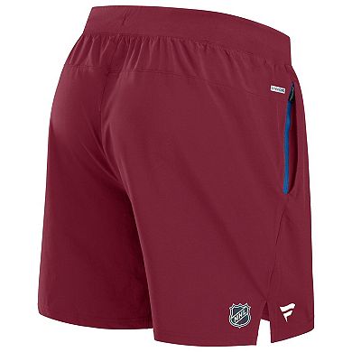 Men's Fanatics Burgundy Colorado Avalanche Authentic Pro Rink Performance Shorts