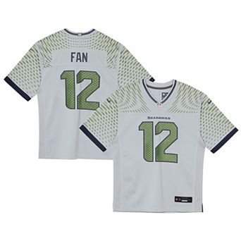 Preschool Nike 12s Wolf Gray 2025 Rivalries Collection Game Jersey