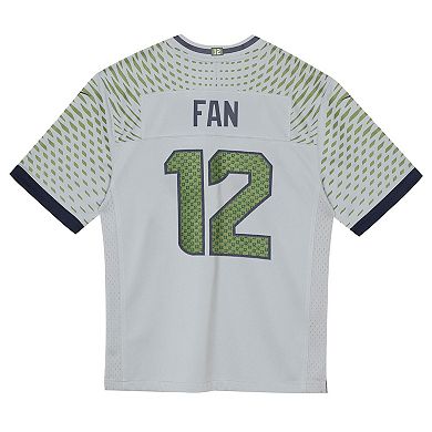 Preschool Nike 12s Wolf Gray 2025 Rivalries Collection Game Jersey