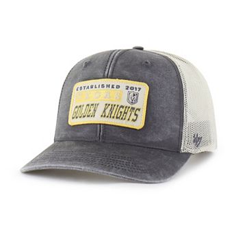 Men's '47 Charcoal Vegas Golden Knights Canteen Pigment Dyed Patch Trucker Adjustable Hat
