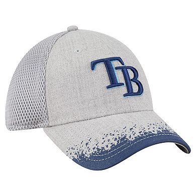Men's New Era Gray Tampa Bay Rays Visor Paint Splatter 39THIRTY Flex Hat