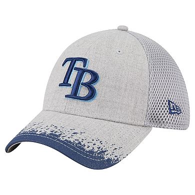 Men's New Era Gray Tampa Bay Rays Visor Paint Splatter 39THIRTY Flex Hat