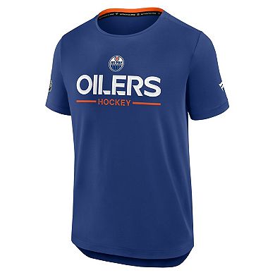 Men's Fanatics Royal Edmonton Oilers Authentic Pro Rink Tech T-Shirt