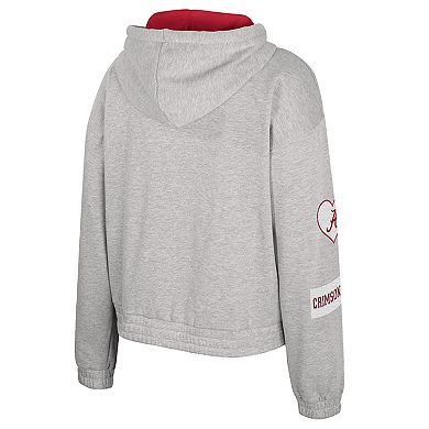 Women's Colosseum Gray Alabama Crimson Tide Alfie Full-Zip Hoodie Jacket