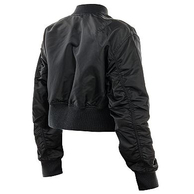 Women's New Era x Alpha Industries Black New York Mets Cropped Full-Zip Jacket