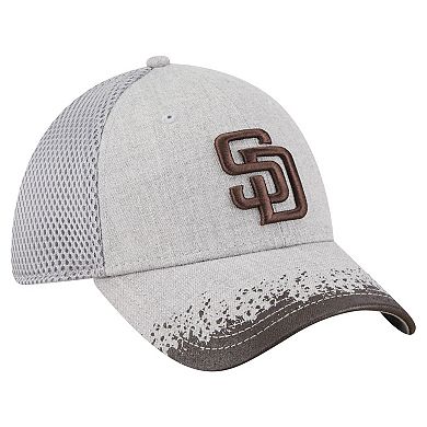Men's New Era Gray San Diego Padres Visor Paint Splatter 39THIRTY Flex Hat