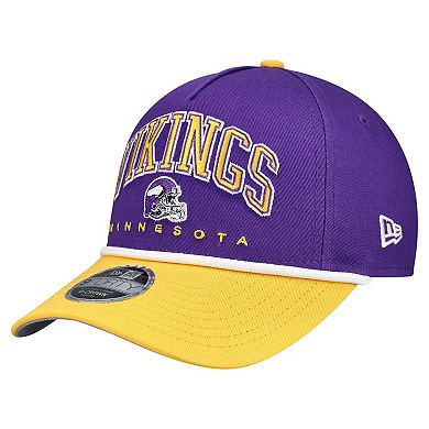 Youth New Era Purple/Gold Minnesota Vikings Arch COOLERA 9FORTY A-Frame Adjustable Hat