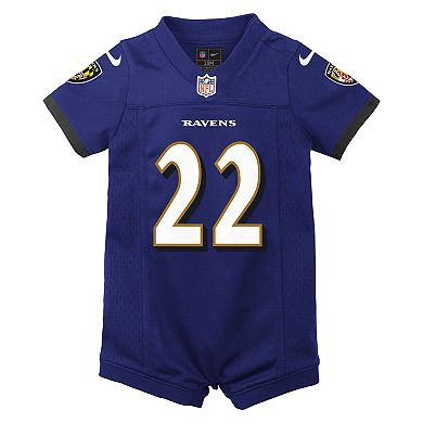 Newborn & Infant Nike Derrick Henry Purple Baltimore Ravens Game Romper Jersey