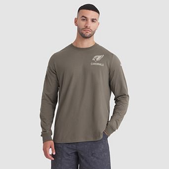 Men's Nike Olive Arizona Cardinals 2025 Salute to Service Sideline Long Sleeve T-Shirt