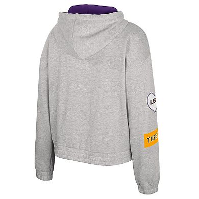 Women's Colosseum Gray LSU Tigers Alfie Full-Zip Hoodie Jacket