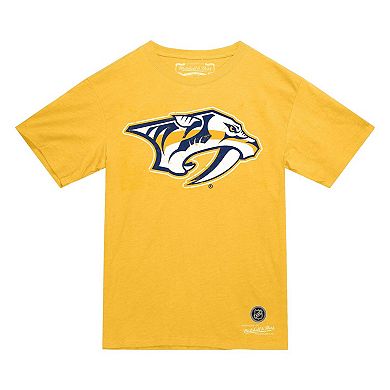 Men's Mitchell & Ness Gold Nashville Predators Heritage T-Shirt