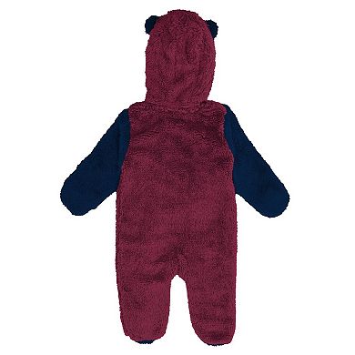 Infant & Newborn Outerstuff Burgundy Colorado Avalanche Stay Napping Fleece Bunting Full-Zip Sleeper