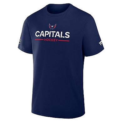Men's Fanatics Navy Washington Capitals Authentic Pro Primary T-Shirt