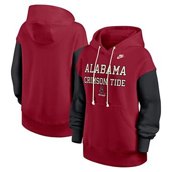 Women's Nike Crimson/Black Alabama Crimson Tide Oversized Legacy Phoenix Pullover Hoodie