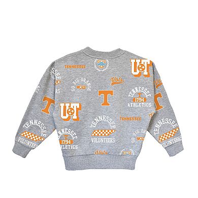 Girls Youth Gameday Couture Gray Tennessee Volunteers Always On Repeat Pullover Sweatshirt