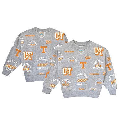 Girls Youth Gameday Couture Gray Tennessee Volunteers Always On Repeat Pullover Sweatshirt