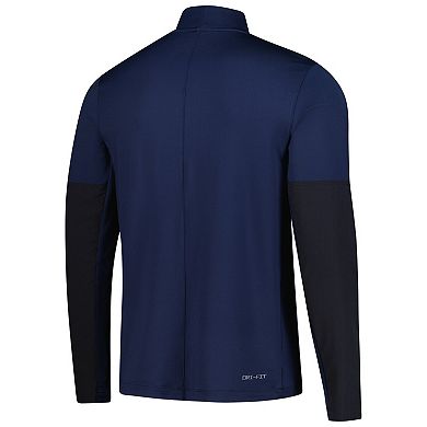 Men's Nike Navy Ole Miss Rebels Dri-FIT Half-Zip Pullover