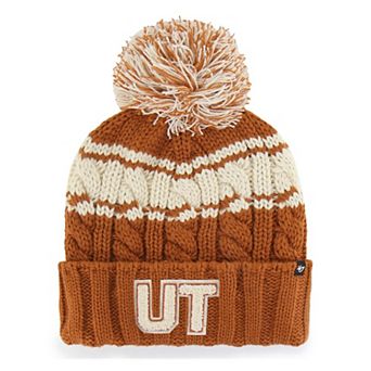 Women's '47 Texas Orange Texas Longhorns Emma Cuffed Knit Hat with Pom