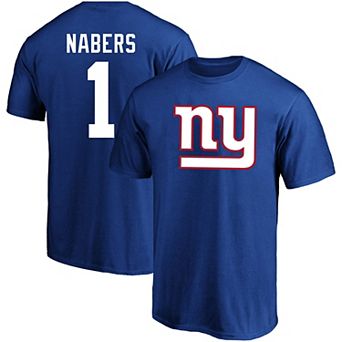 Men's Fanatics Malik Nabers Royal New York Giants Big & Tall Player Name & Number T-Shirt