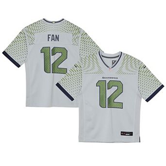 Toddler Nike 12s Wolf Gray Seattle Seahawks 2025 Rivalries Collection Game Jersey