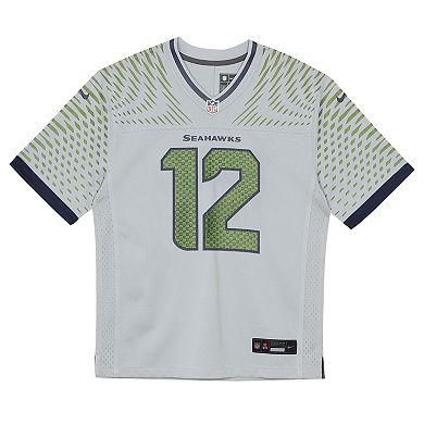 Toddler Nike 12s Wolf Gray Seattle Seahawks 2025 Rivalries Collection Game Jersey