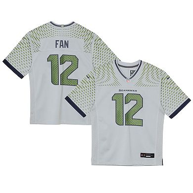 Toddler Nike 12s Wolf Gray Seattle Seahawks 2025 Rivalries Collection Game Jersey