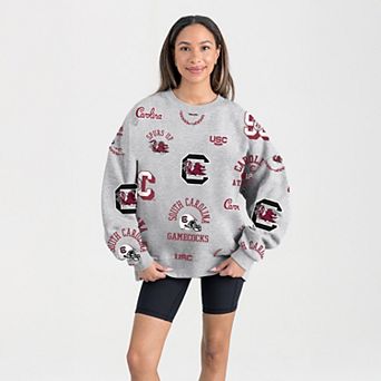 Women's Gameday Couture Gray South Carolina Gamecocks Always on Repeat Fleece Sweatshirt