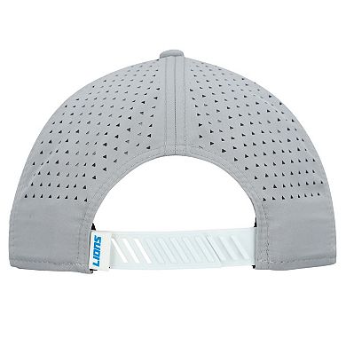 Men's New Era White/Silver Detroit Lions Established Patch 9SEVENTY Adjustable Hat