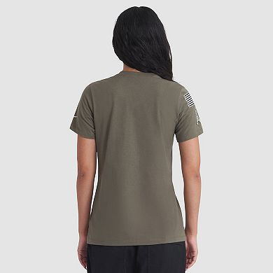 Women's Nike Olive Baltimore Ravens 2025 Salute to Service Sideline T-Shirt