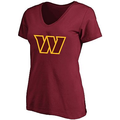 Women's Fanatics Jayden Daniels Burgundy Washington Commanders Plus Size Name & Number T-Shirt