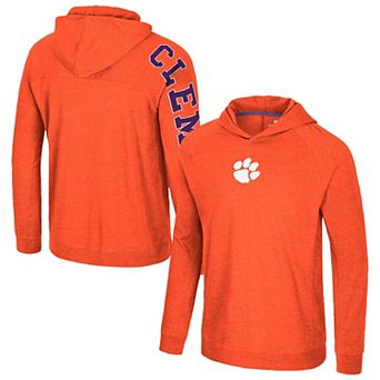 Men's Colosseum Orange Clemson Tigers Back in Business Long Sleeve Raglan Hooded T-Shirt