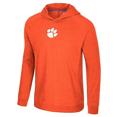 Men's Colosseum Orange Clemson Tigers Back in Business Long Sleeve Raglan Hooded T-Shirt