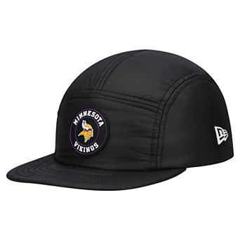 Men's New Era Black Minnesota Vikings Quilted Camper Adjustable Hat