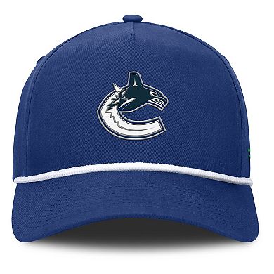 Men's Fanatics Blue Vancouver Canucks Authentic Pro Rink Roper A-Frame Adjustable Hat