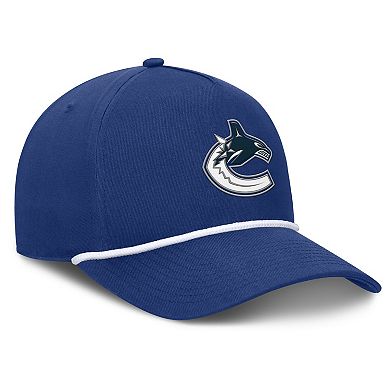Men's Fanatics Blue Vancouver Canucks Authentic Pro Rink Roper A-Frame Adjustable Hat