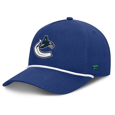 Men's Fanatics Blue Vancouver Canucks Authentic Pro Rink Roper A-Frame Adjustable Hat