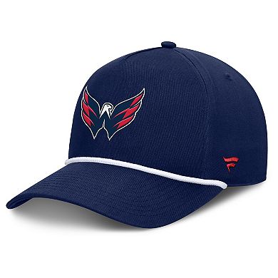 Men's Fanatics Navy Washington Capitals Authentic Pro Rink Roper A-Frame Adjustable Hat