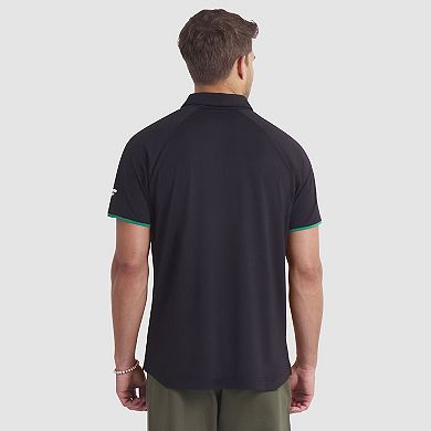 Men's Fanatics Black Dallas Stars Authentic Pro Rink Raglan Polo