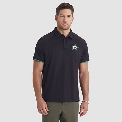 Men's Fanatics Black Dallas Stars Authentic Pro Rink Raglan Polo