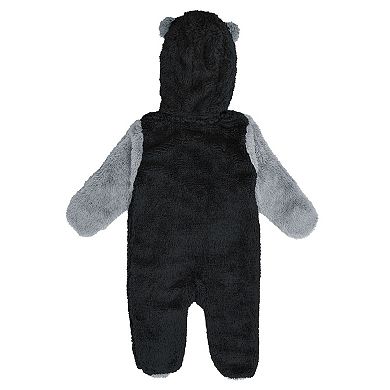 Infant & Newborn Outerstuff Black Los Angeles Kings Stay Napping Fleece Bunting Full-Zip Sleeper