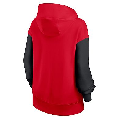 Women's Nike Red/Black Georgia Bulldogs Oversized Legacy Phoenix Pullover Hoodie